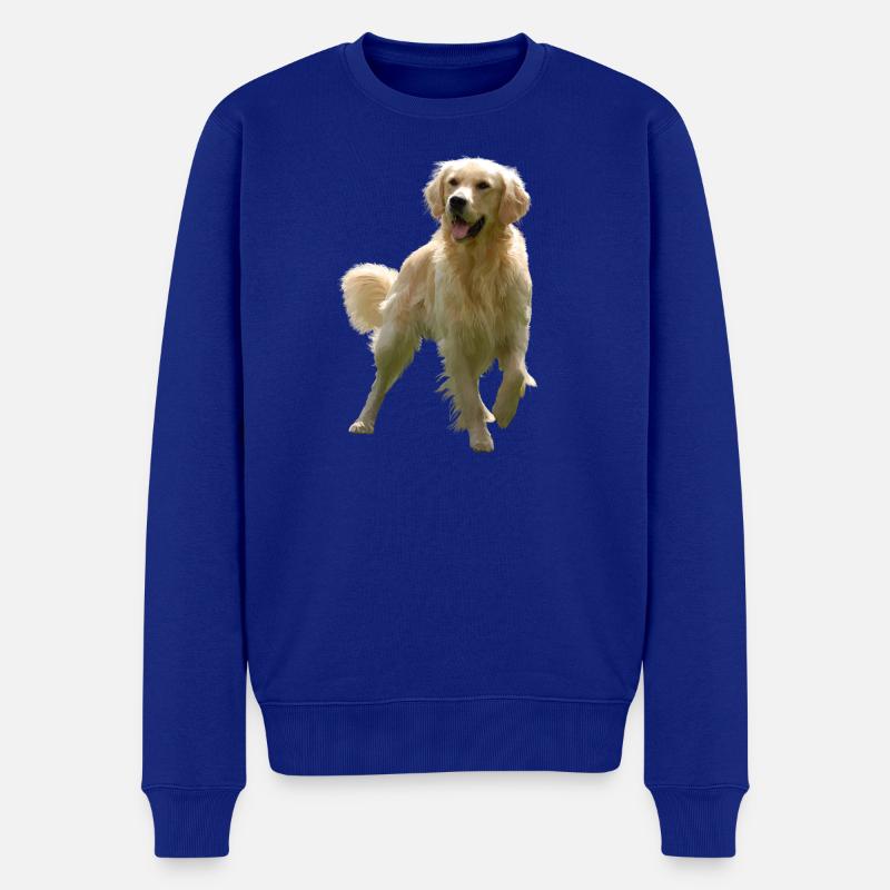 Golden Retriever - Männer Premium Bio Pullover - Royalblau