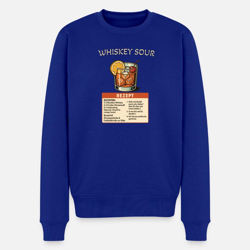 Whiskey Sour - Männer Premium Bio Pullover - Royalblau