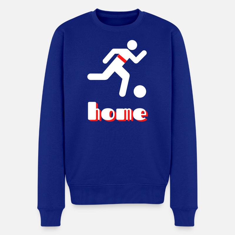 Stuttgart home mit roten Brustring - Männer Premium Bio Pullover - Royalblau