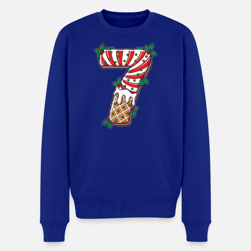 Noël 7 Popsicle Gui - Pull Premium bio Homme - bleu roi