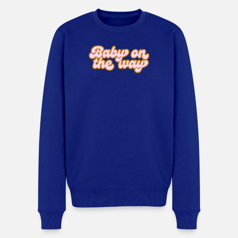 Bébé en route Grossesse - Pull Premium bio Homme - bleu roi