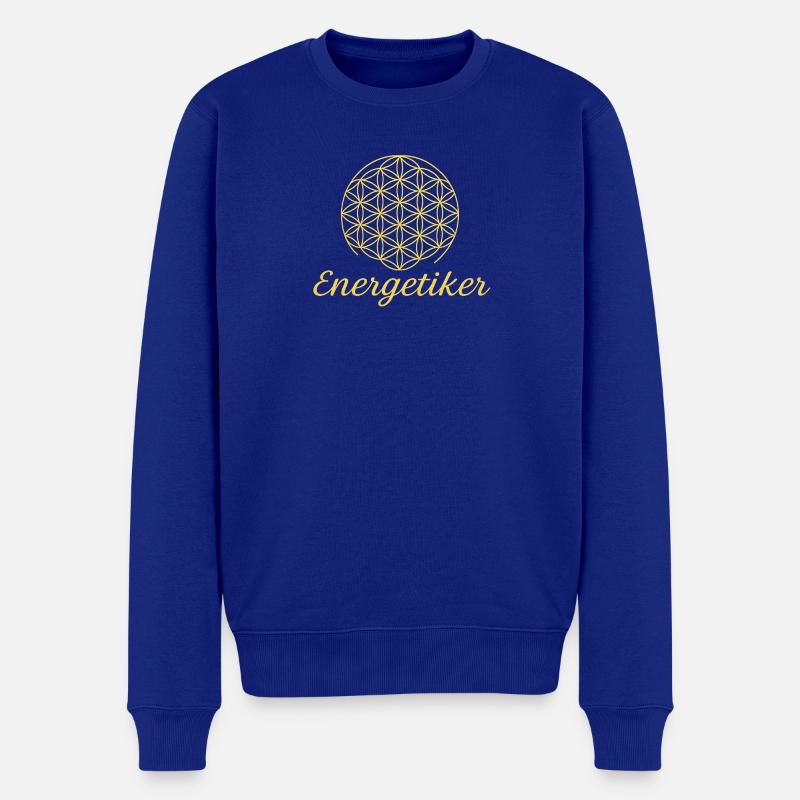 Blume des Lebens - Energetik - Männer Premium Bio Pullover - Royalblau