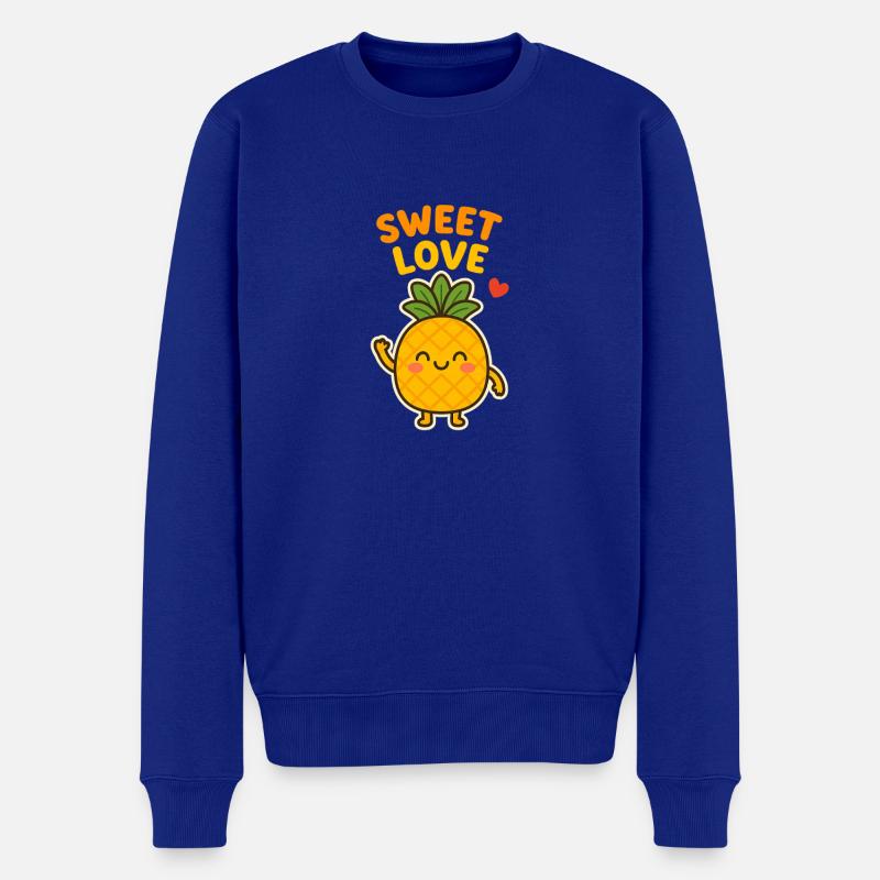Süße Liebe – Kawaii Ananas - Männer Premium Bio Pullover - Royalblau