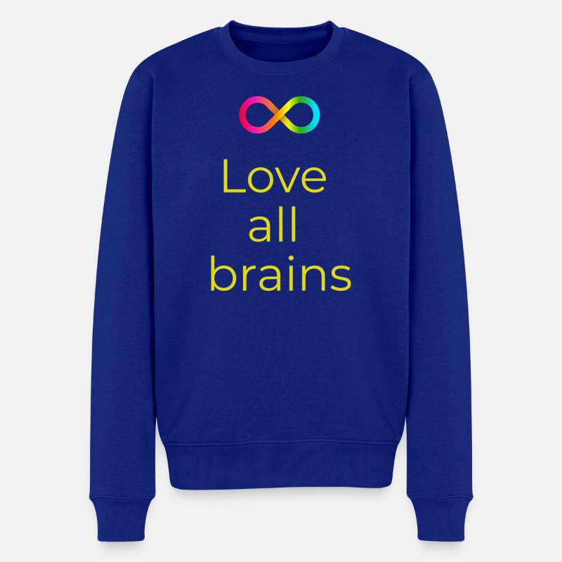 Love_all_brains - Männer Premium Bio Pullover - Royalblau