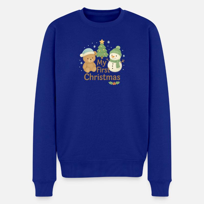 Mon premier Noël - Pull Premium bio Homme - bleu roi