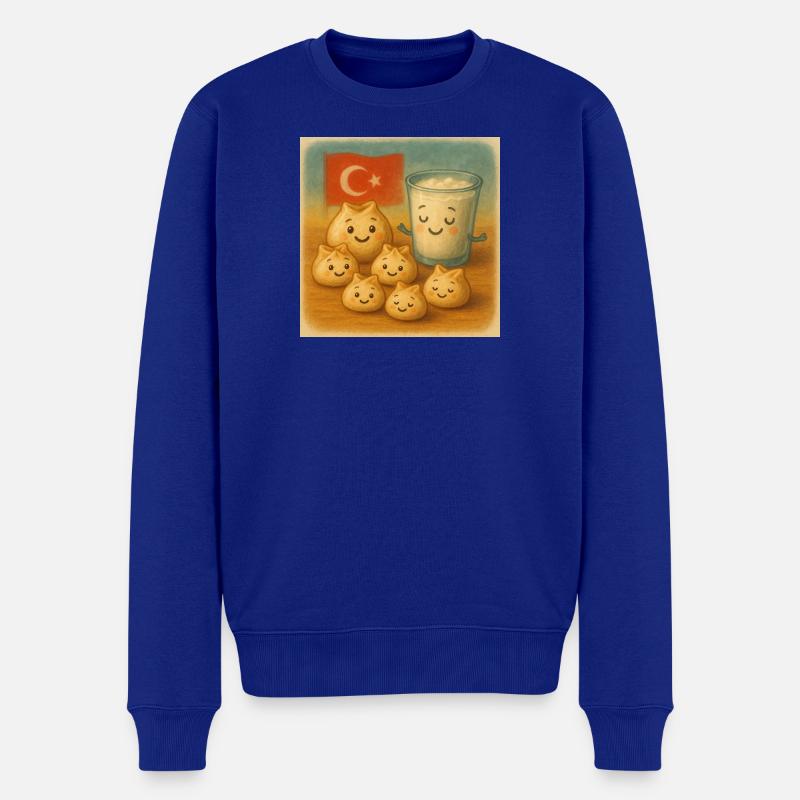 Mantı und Ayran - Männer Premium Bio Pullover - Royalblau