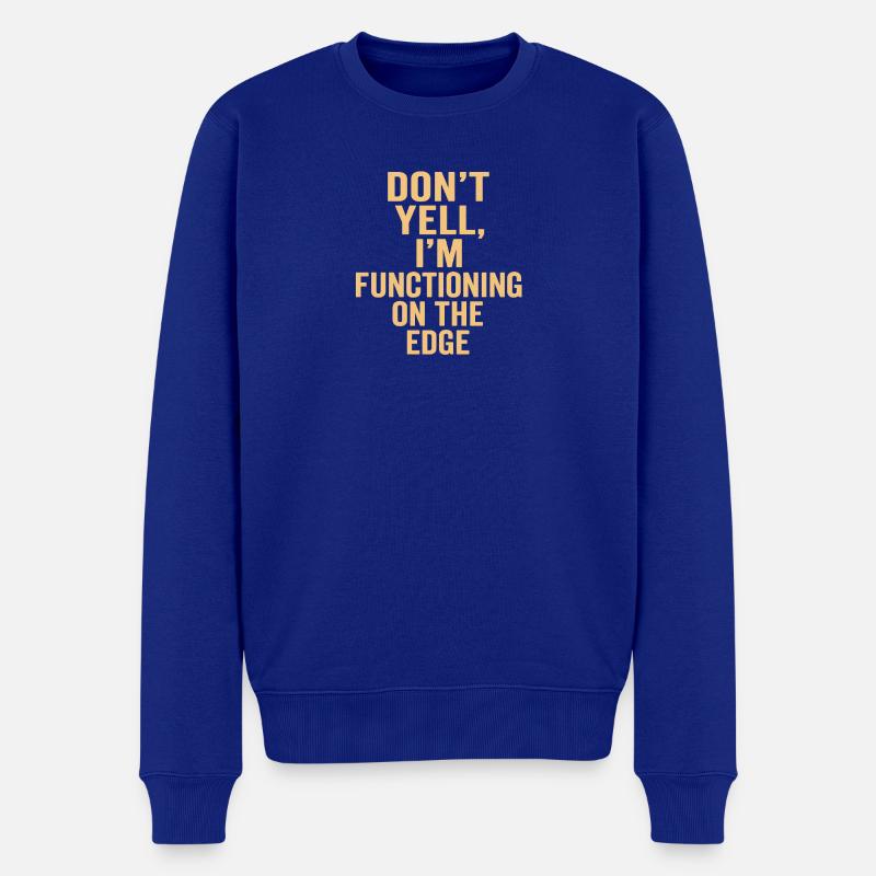 I function on the edge - Men's Premium Organic Jumper - royal blue