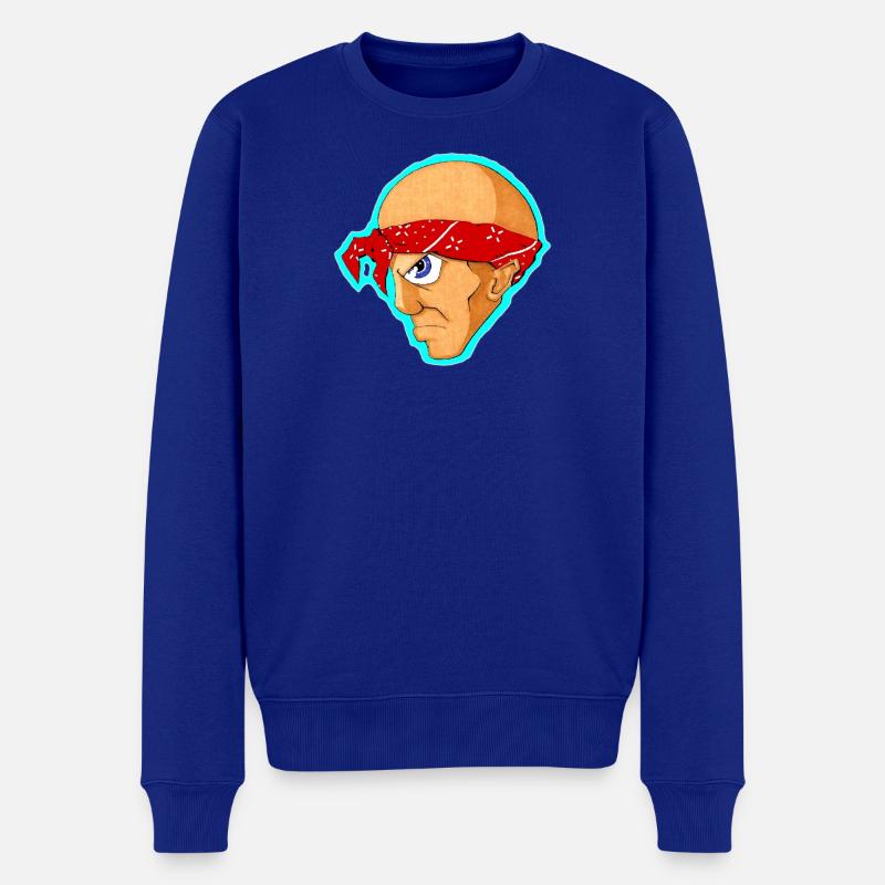 "Loco" - Männer Premium Bio Pullover - Royalblau