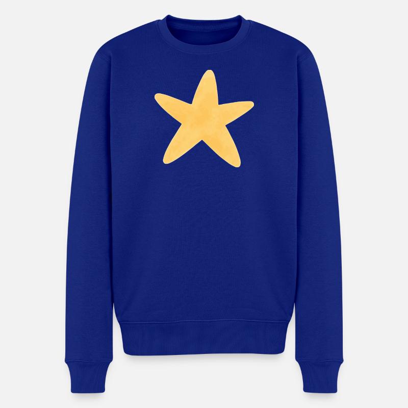 Étoile dorée à l’aquarelle - Pull Premium bio Homme - bleu roi