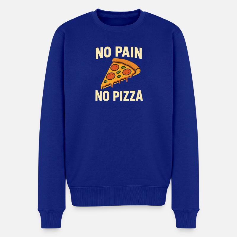 Pas de douleur, pas de pizza - Pull Premium bio Homme - bleu roi