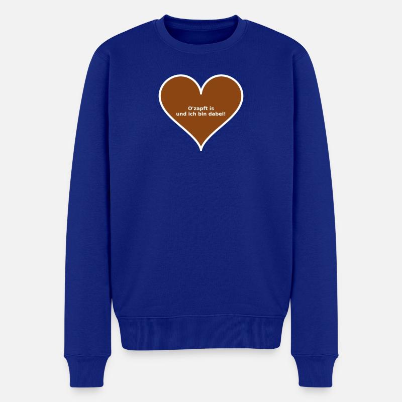 lebkuchenherz München Oktober - Männer Premium Bio Pullover - Royalblau