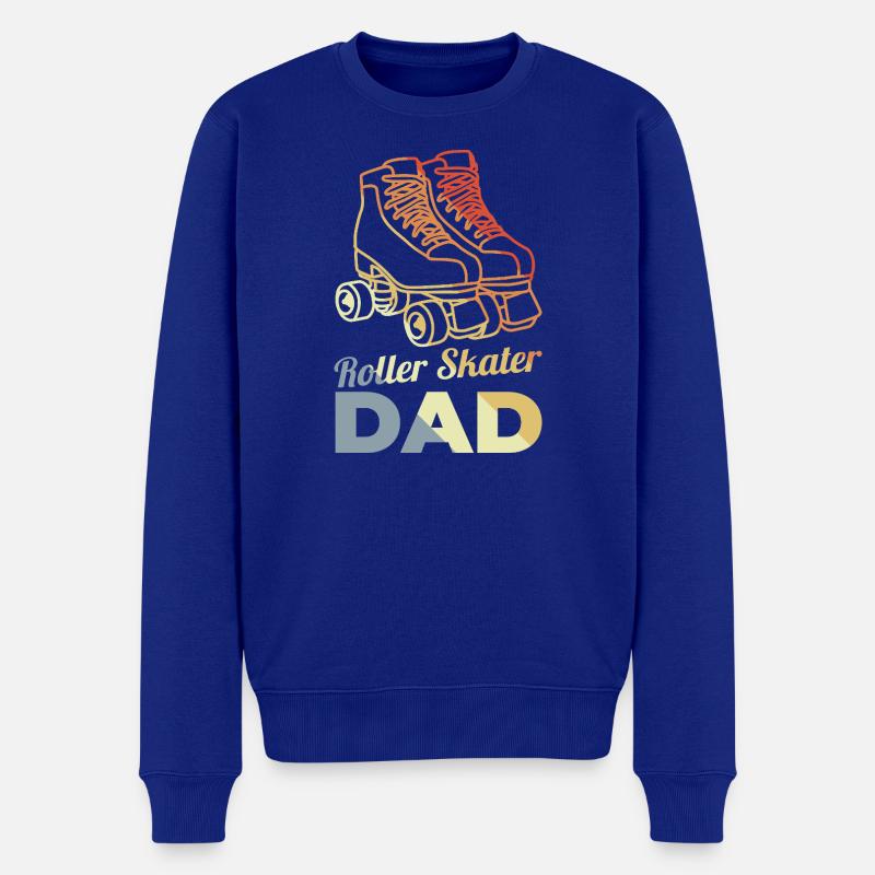 Rollschuh Papa - Männer Premium Bio Pullover - Royalblau