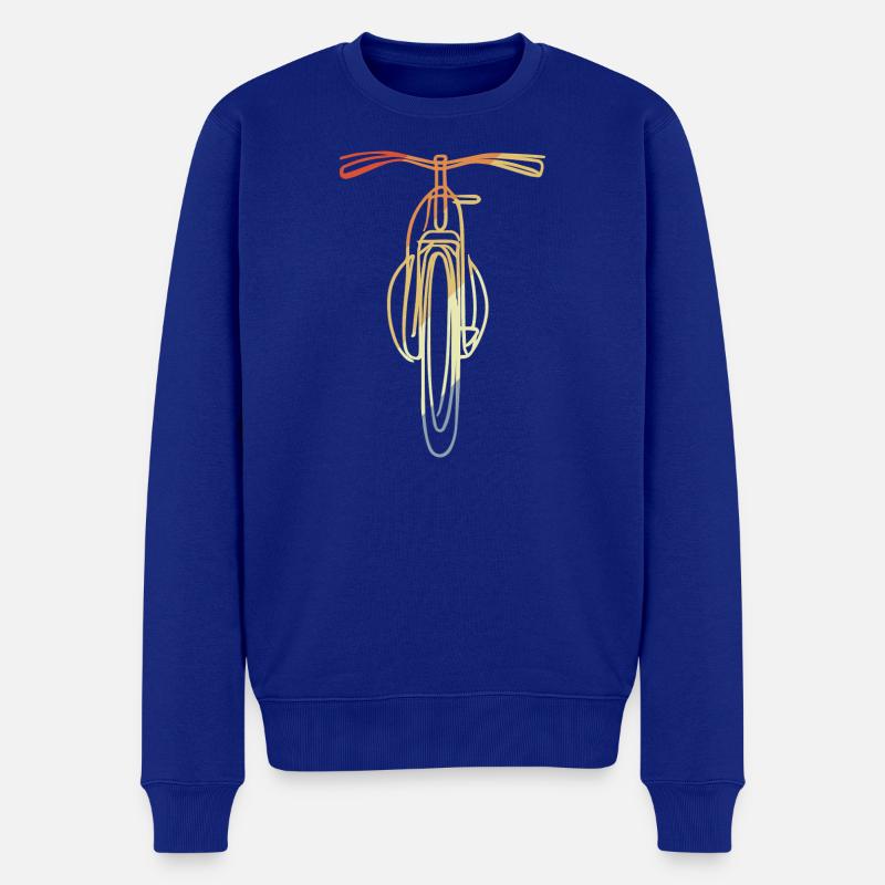 Fahrrad front Illustration - Männer Premium Bio Pullover - Royalblau