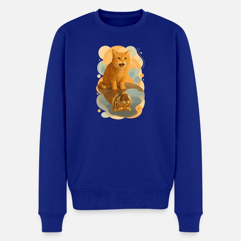 Tigre dans le cœur - Pull Premium bio Homme - bleu roi
