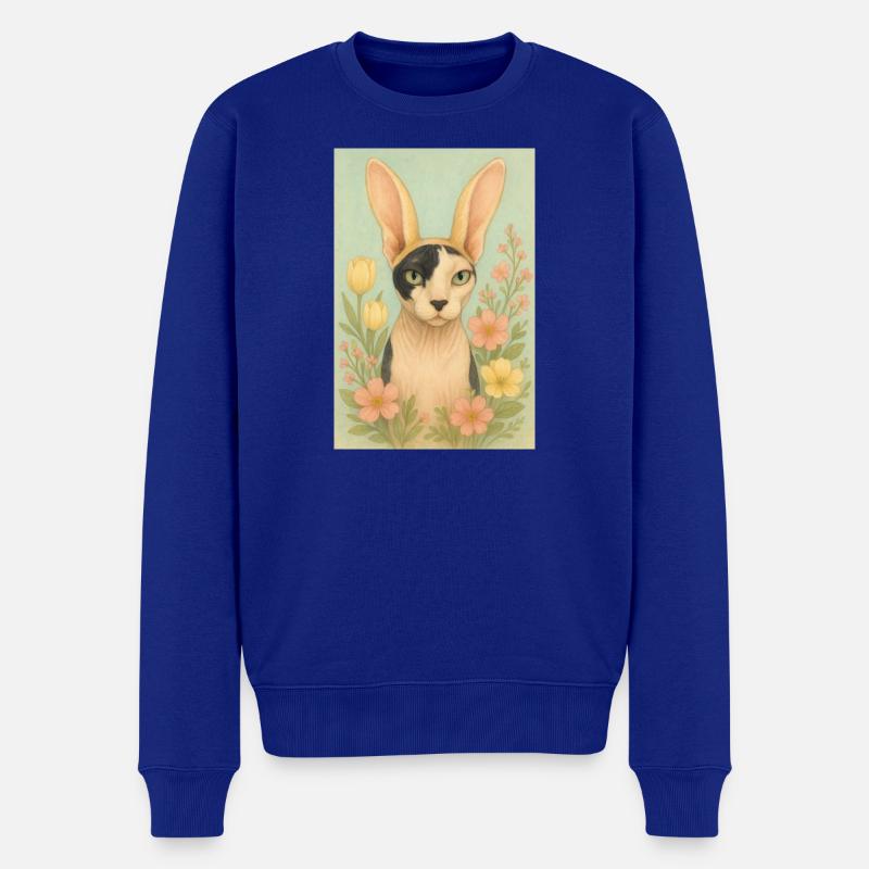 Ostersphynxkatze - Männer Premium Bio Pullover - Royalblau