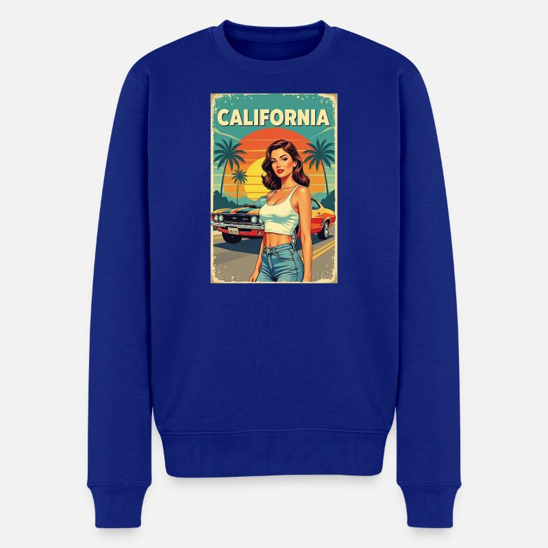 California Dream Cruise R06 - Männer Premium Bio Pullover - Royalblau