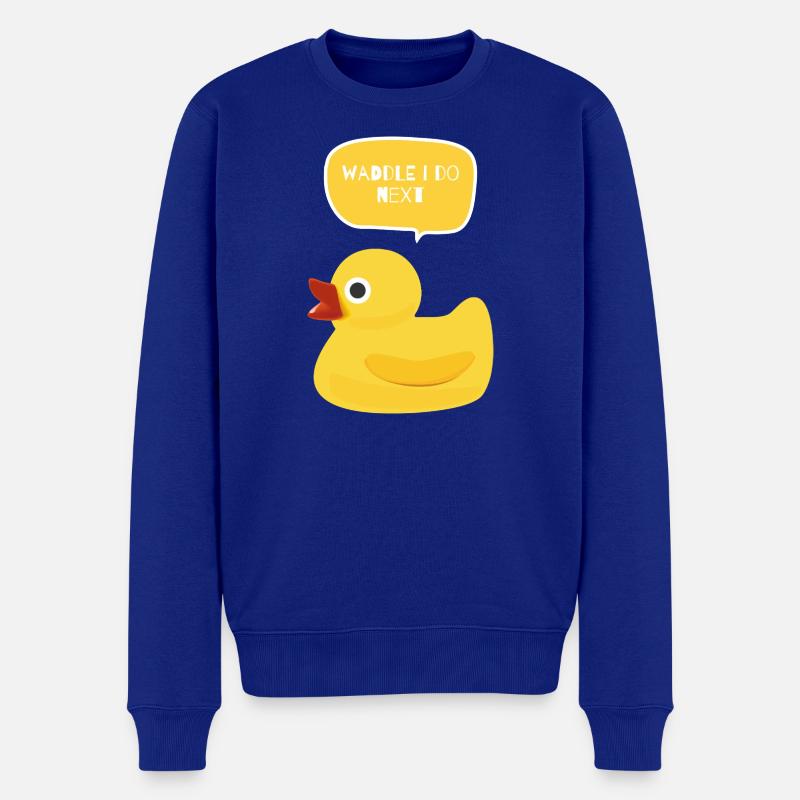 Waddle I Do Next Duck Design - Pull Premium bio Homme - bleu roi