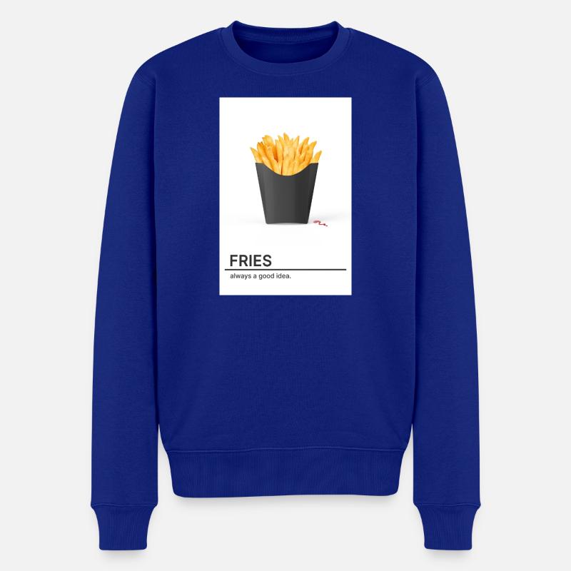 Fries Always A Good Idea - Männer Premium Bio Pullover - Royalblau