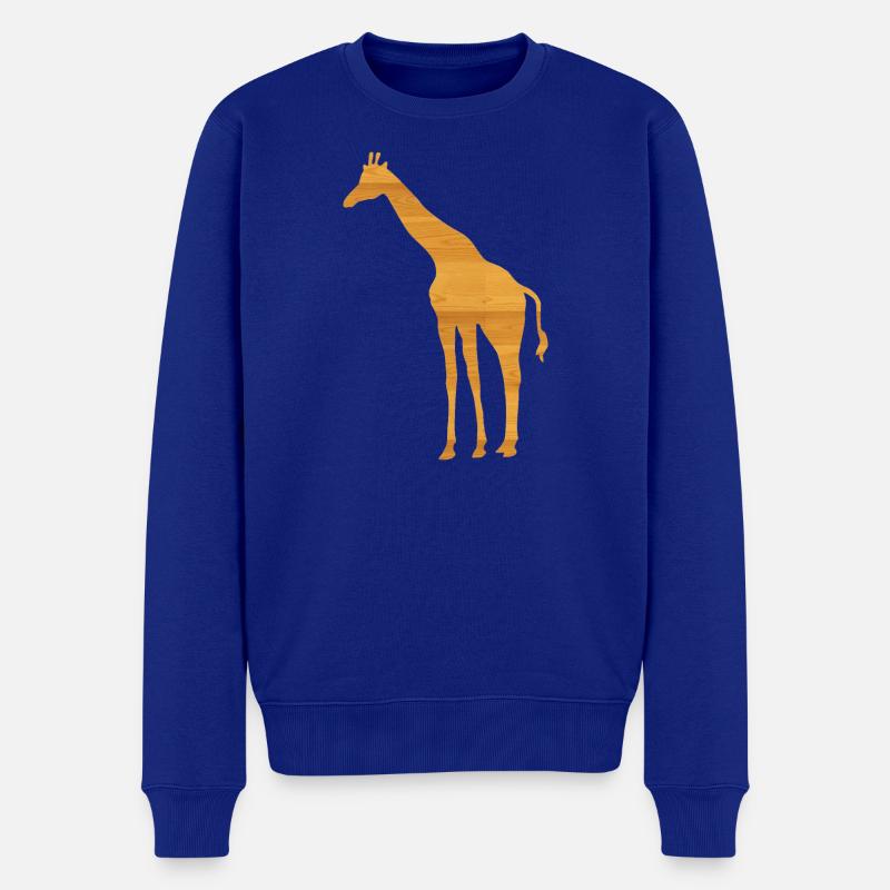 giraffe safari afrika - Männer Premium Bio Pullover - Royalblau