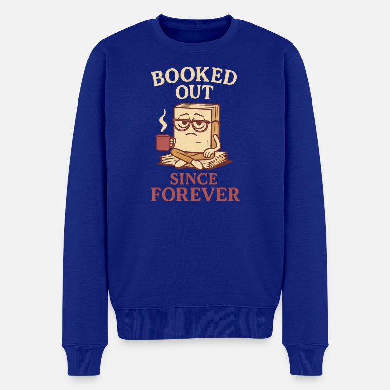 Bücher Humor - Männer Premium Bio Pullover - Royalblau