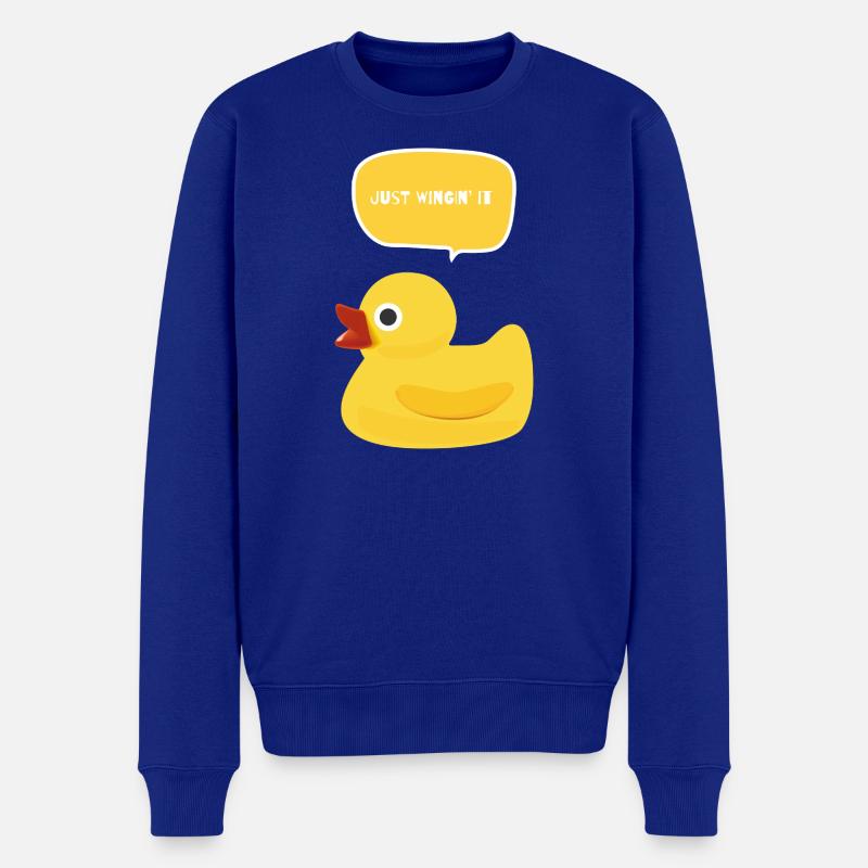 Just Wingin' It Duck - Männer Premium Bio Pullover - Royalblau