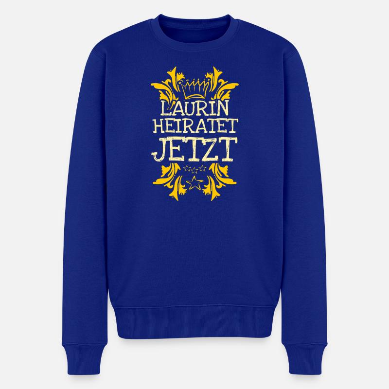 Laurin - Männer Premium Bio Pullover - Royalblau