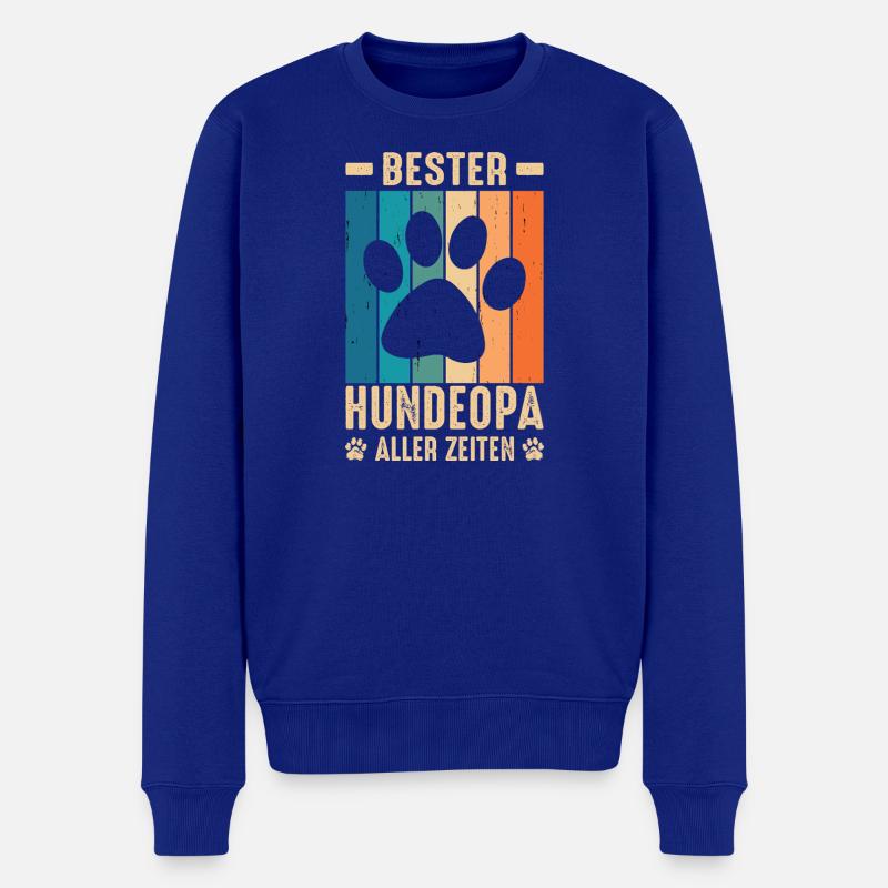 Hundeopa Geschenke Hundeliebhaber Hunde - Männer Premium Bio Pullover - Royalblau