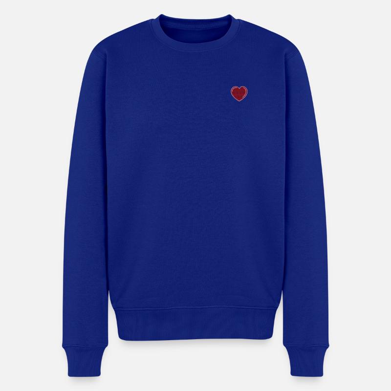 Herz 2 - Männer Premium Bio Pullover - Royalblau