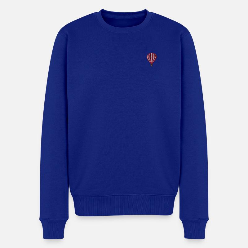 Heißluftballon bestickt - Männer Premium Bio Pullover - Royalblau