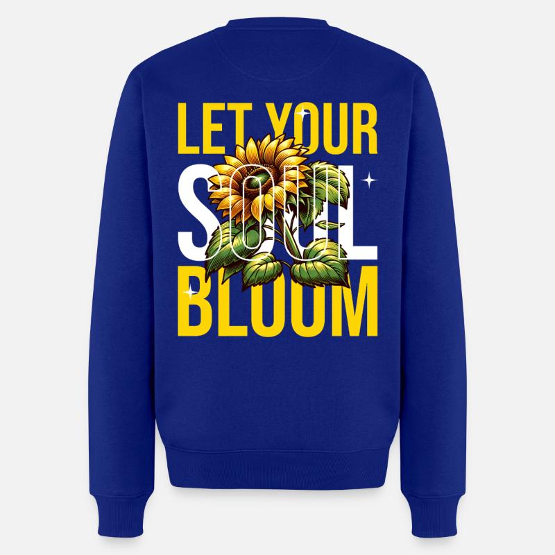Lass deine Seele blühen - Männer Premium Bio Pullover - Royalblau