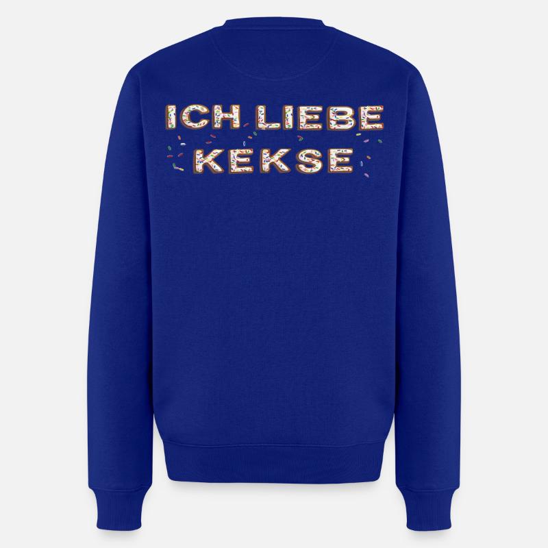 ich liebe Kekse - Männer Premium Bio Pullover - Royalblau