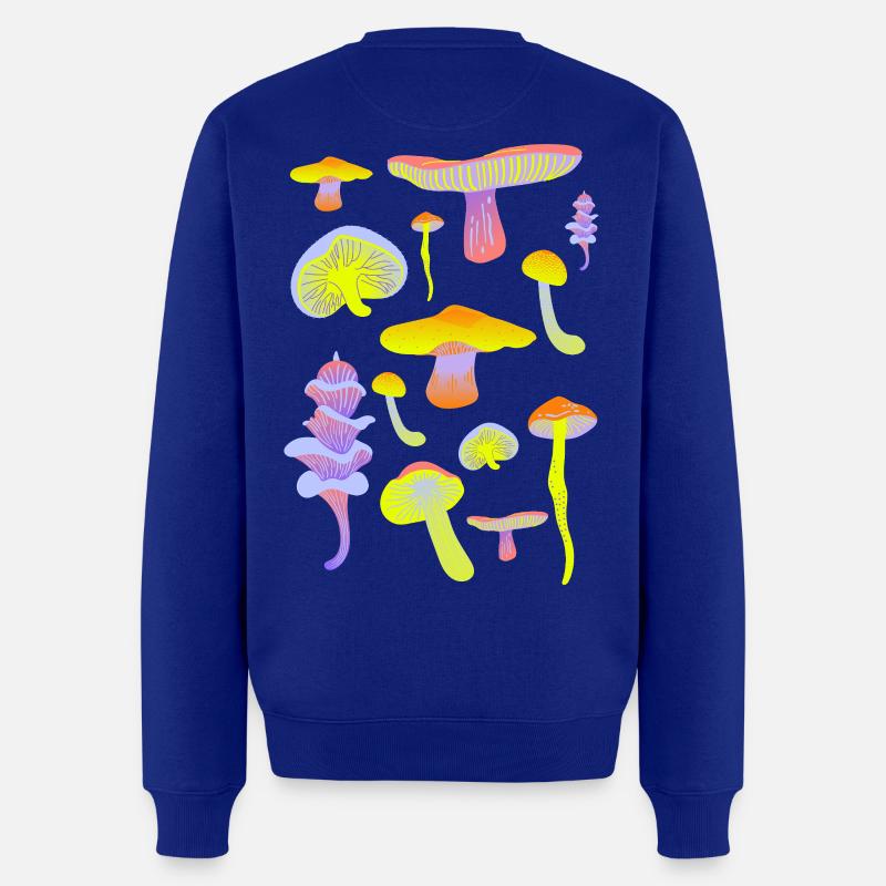 Palette néon de champignons tropicaux - Pull Premium bio Homme - bleu roi