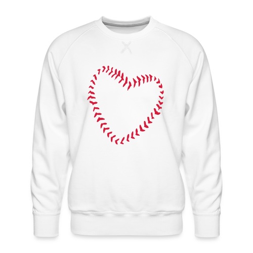2581172 1029128891 Baseball hjertet af sømme - Herre premium sweatshirt