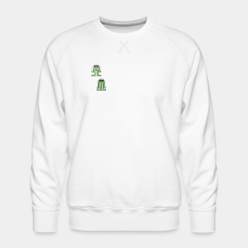 robots in green - Men's Premium Sweatshirt