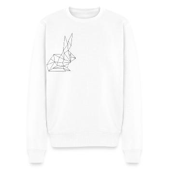 Polygone de lapin de Pâques - Pull Premium bio Homme - blanc - Devant - Thijin (182cm)