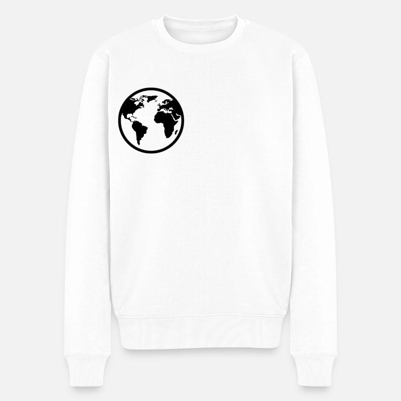 Le monde - Pull Premium bio Homme - blanc