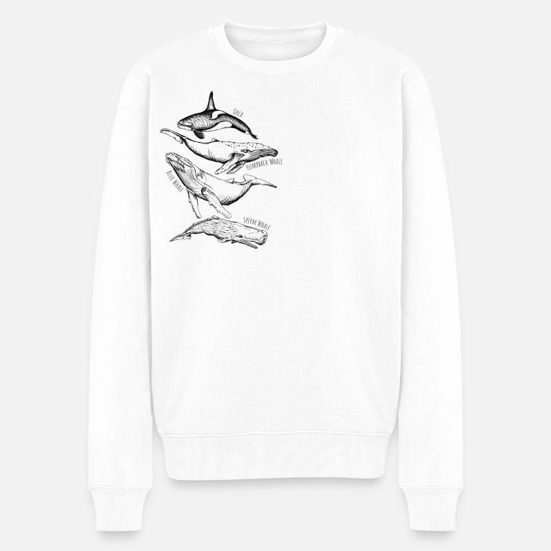 Wale - Männer Premium Bio Pullover - Weiß
