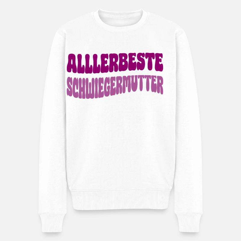 Allerbeste Schwiegermutter - Männer Premium Bio Pullover - Weiß