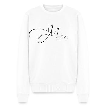Mr. - Men's Premium Organic Jumper - white - Front - Thijin (182cm)
