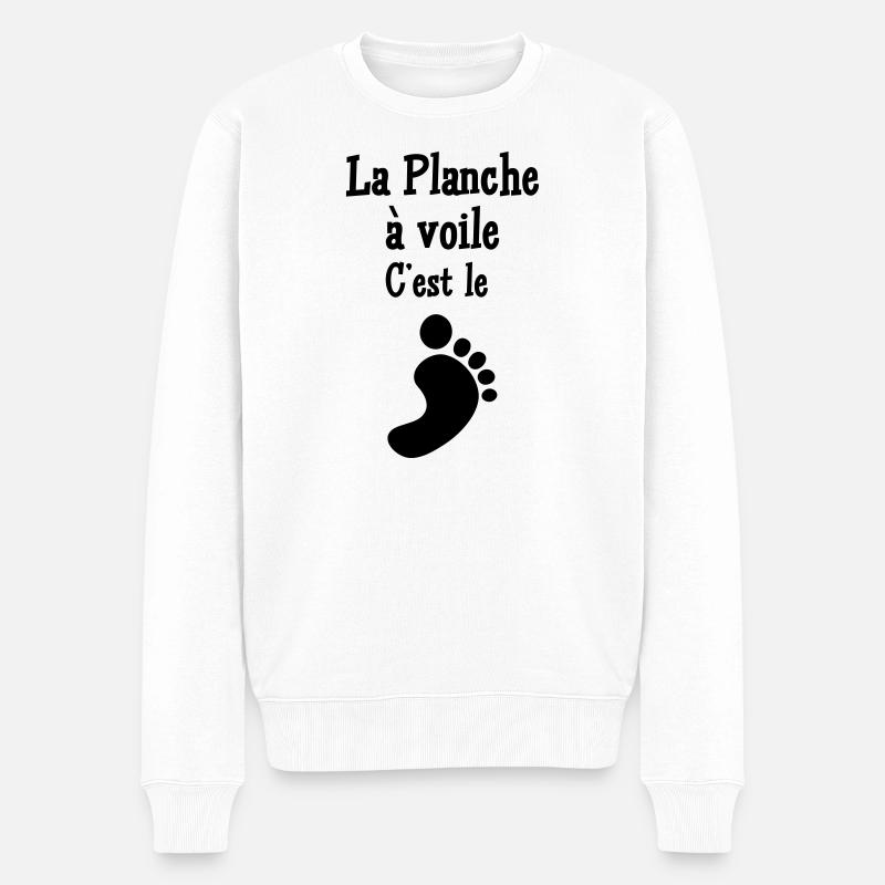 Planche à voile / Véliplanchiste / Windsurf / - Pull Premium bio Homme - blanc