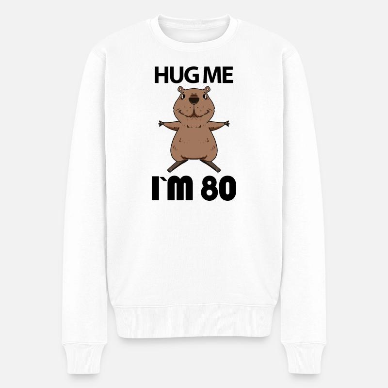 80 ans - 80 ans - Hug - Pull Premium bio Homme - blanc