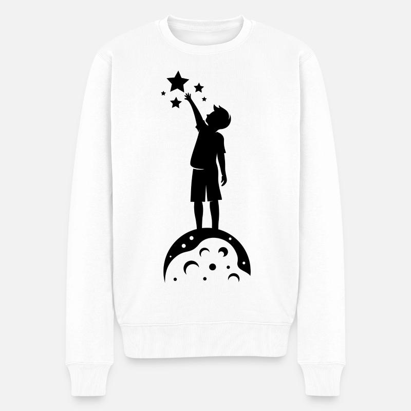 Saisir des étoiles - Pull Premium bio Homme - blanc