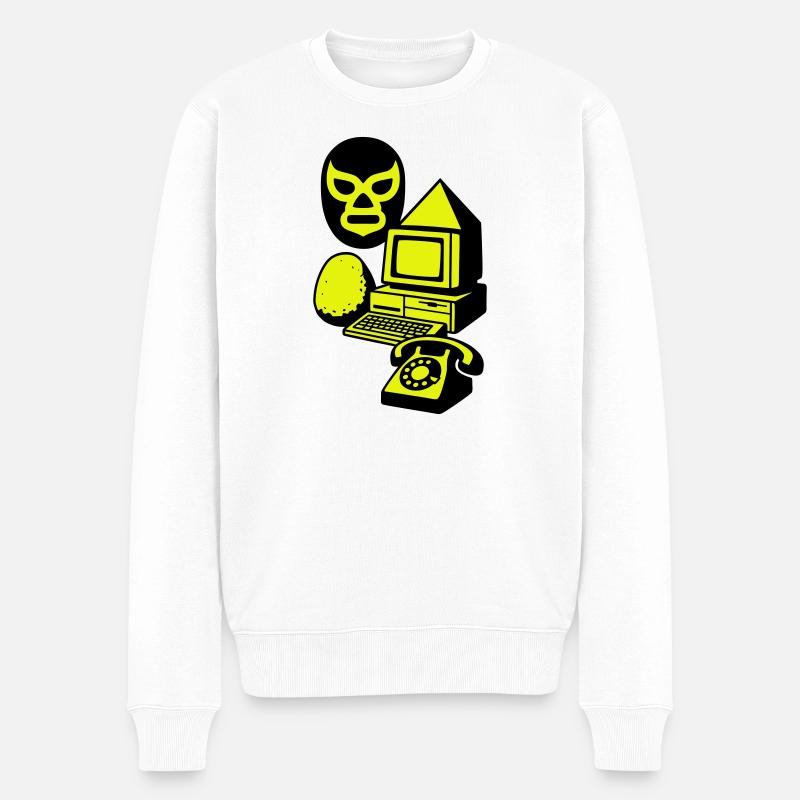 Strange Cult Art - Männer Premium Bio Pullover - Weiß