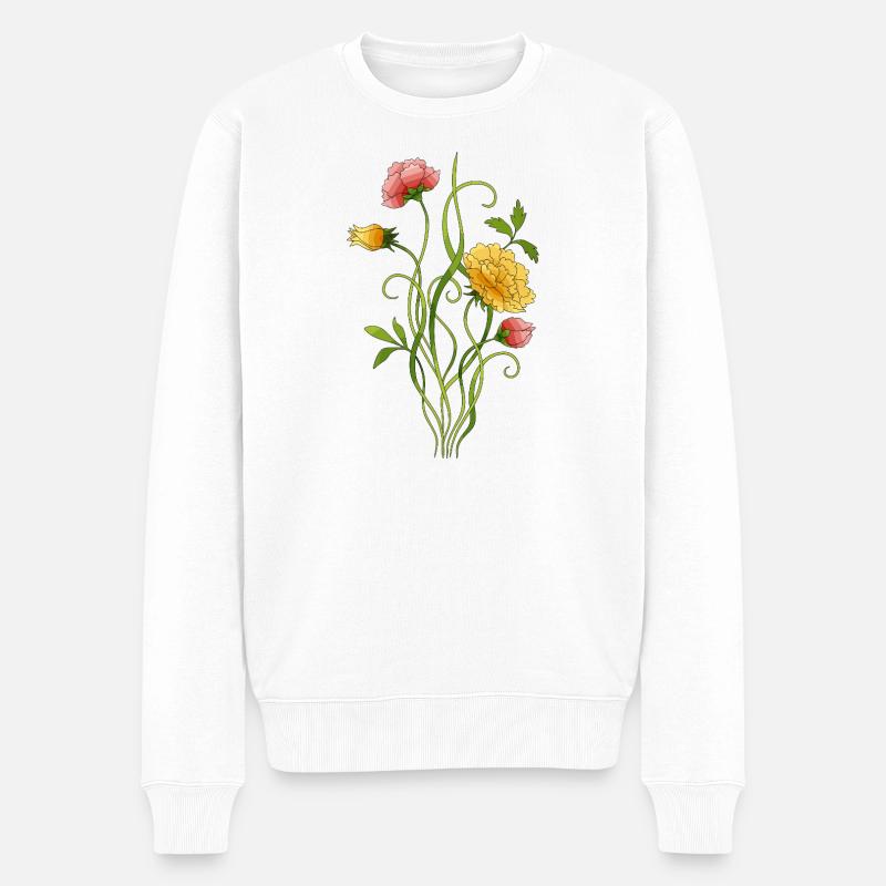 Fleur - Pull Premium bio Homme - blanc