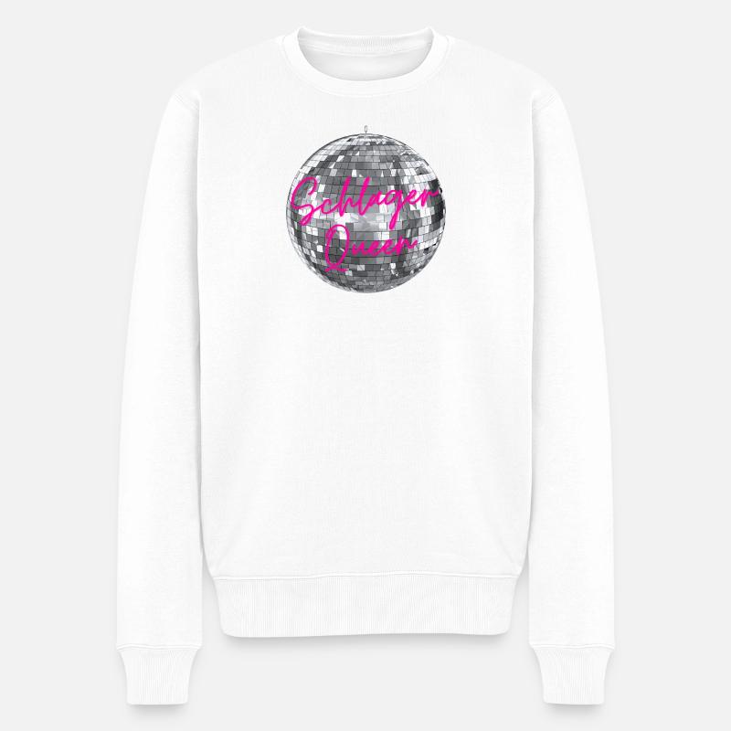 Schlager Queen - Männer Premium Bio Pullover - Weiß