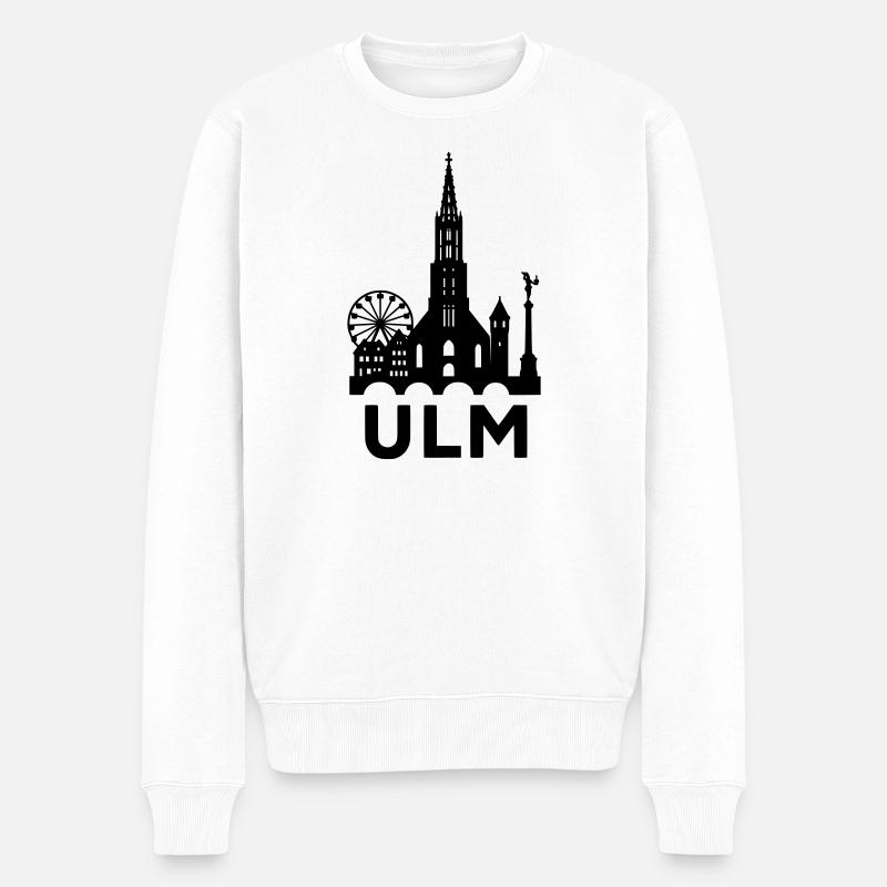 Silhouette d’Ulm - Pull Premium bio Homme - blanc