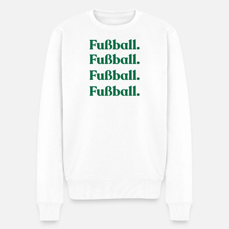 Fußball  - Männer Premium Bio Pullover - Weiß