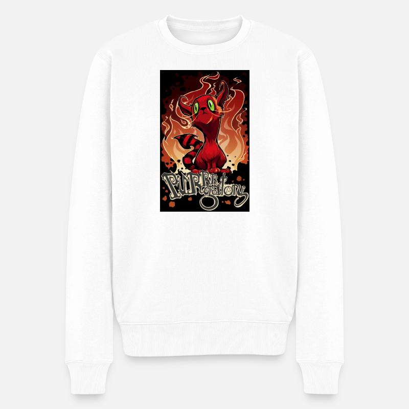 Purrrgatory - Männer Premium Bio Pullover - Weiß