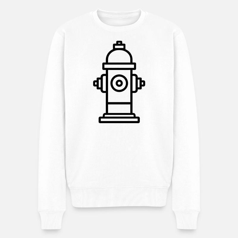 borne incendie - Pull Premium bio Homme - blanc