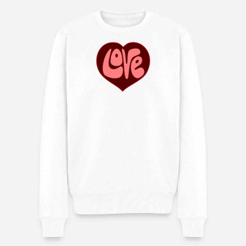 Conception de cœur d’amour par Cean - Pull Premium bio Homme - blanc